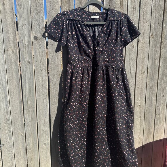 The Simple Dawn Dress // Noir Tulips // S - Picture 3 of 7